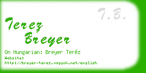 terez breyer business card